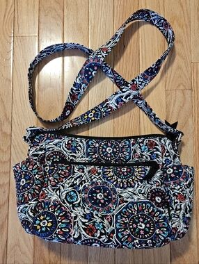 Vera Bradley "On the Go" Stained Glass Medallion Quilted Crossbody Bag